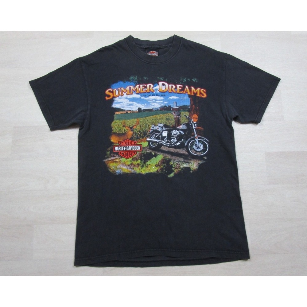 Vintage Y2K Harley Davidson Summer Dreams T Shirt Mens (M) Savannah Georgia 2001